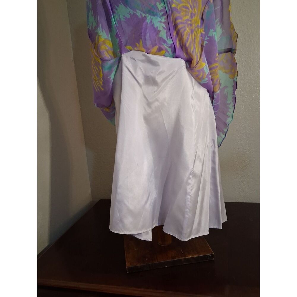 Nanette Lepore 100% Silk Lavender Floral Tie-Front Midi Dress - Picture 12 of 16